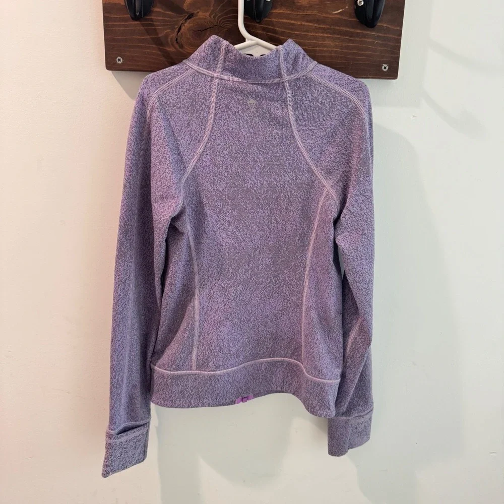 Ivivva Lululemon Girls Purple Space Dye Full Zip Athletic Jacket Size 8 IG4456S